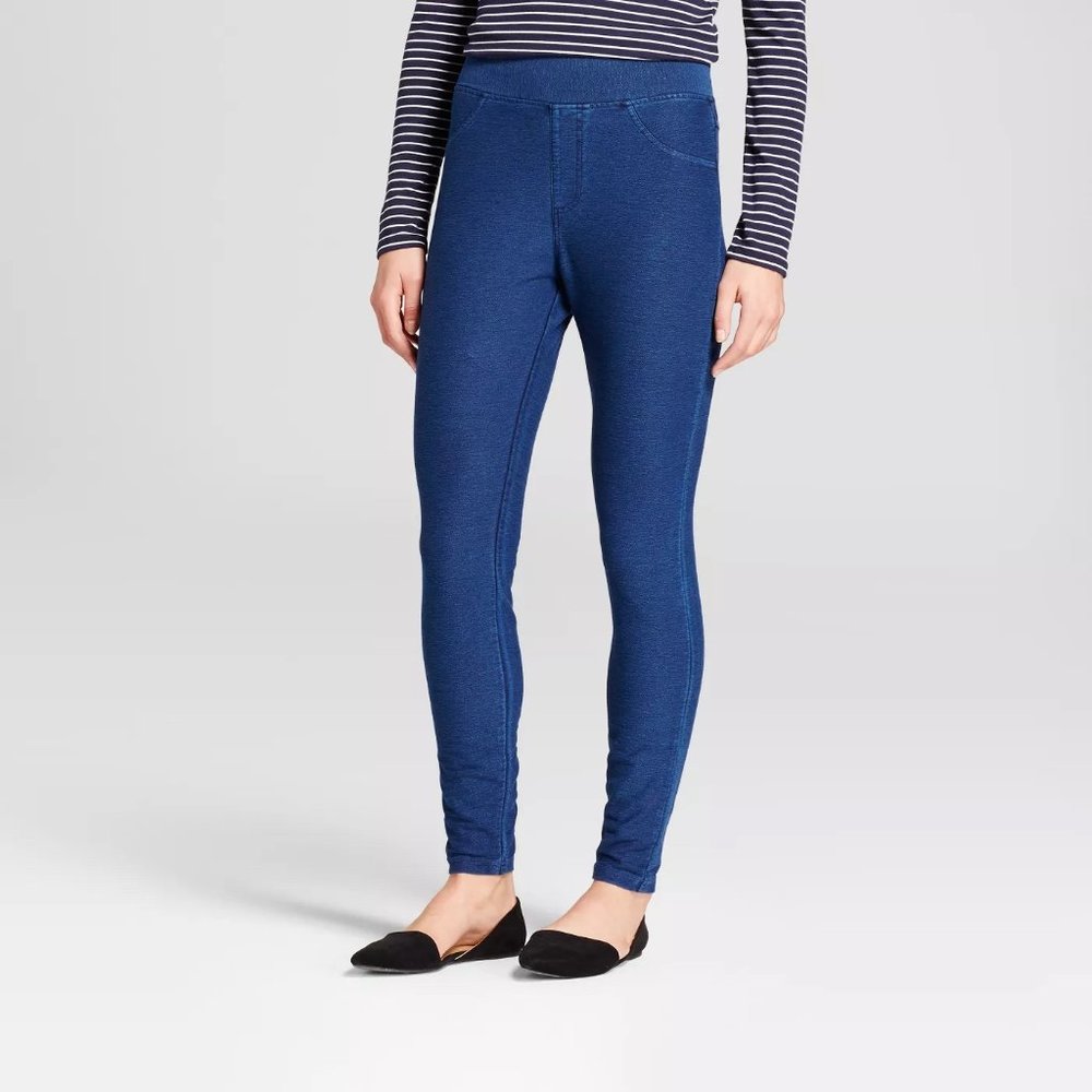 Women's High Waist Jeggings - A New Day™ Blue | S